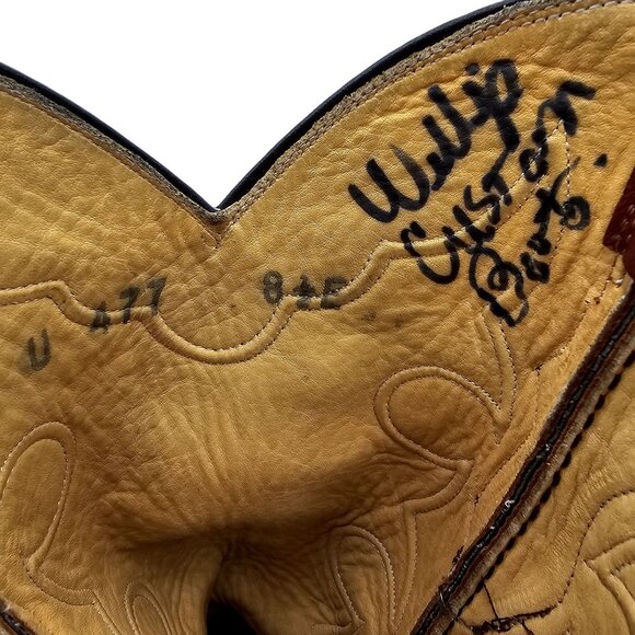 Custom Caiman Belly Cowboy Boots Mens 8.5E Brown Cherry 1 Pc Vamp Texas Western - Picture 14 of 16